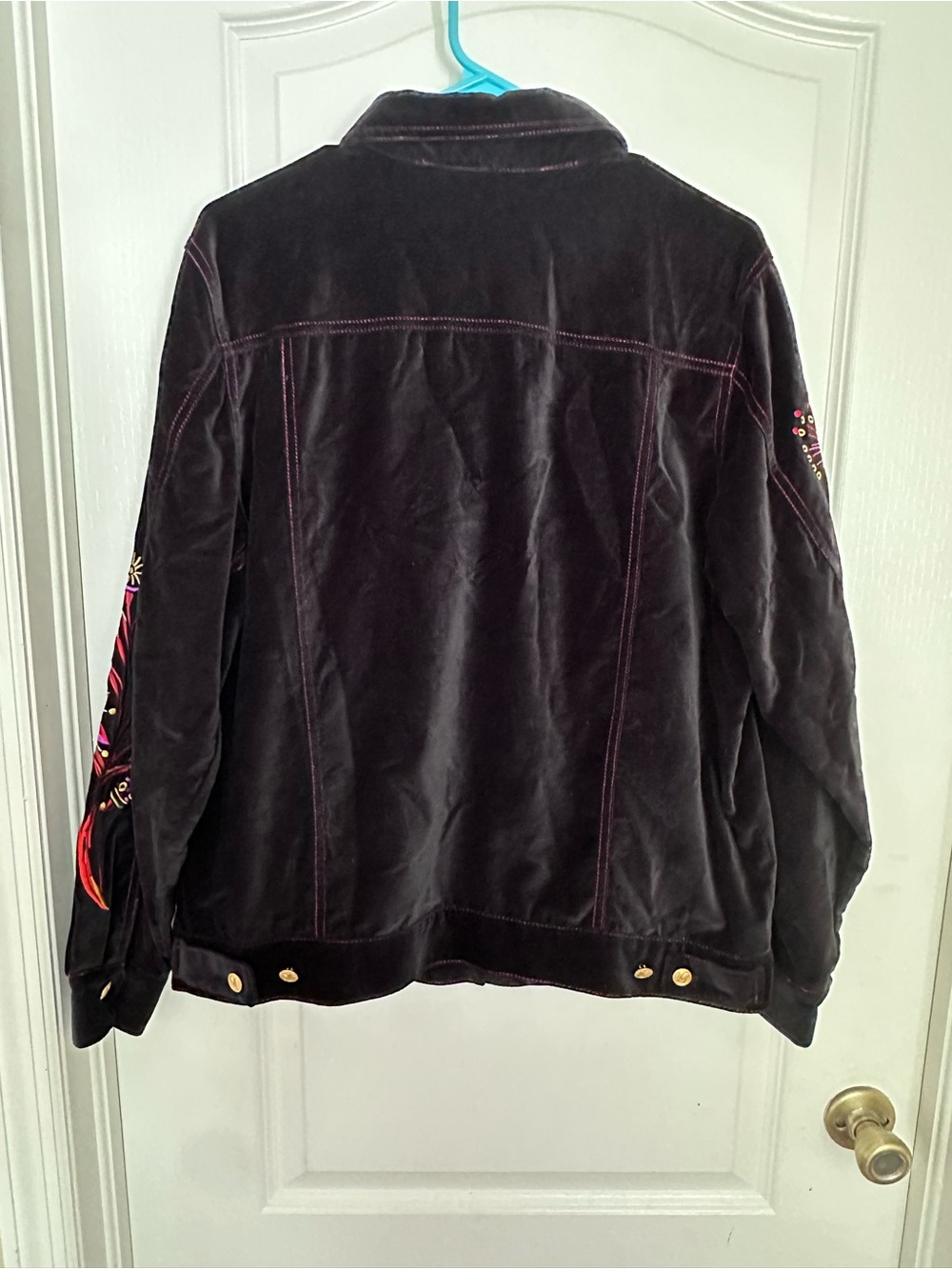 Bob Mackie Embroidered Jacket Black Multicolour Multiple colors size  L - Picture 11 of 13